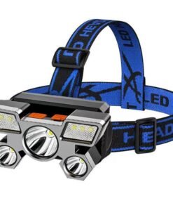 Đèn pin đội đầu 5 bóng sử dụng 2 pin sạc 18650 dung lượng cao