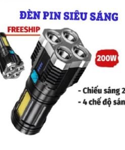ĐÈN PIN 4 BÓNG SIÊU SÁNG